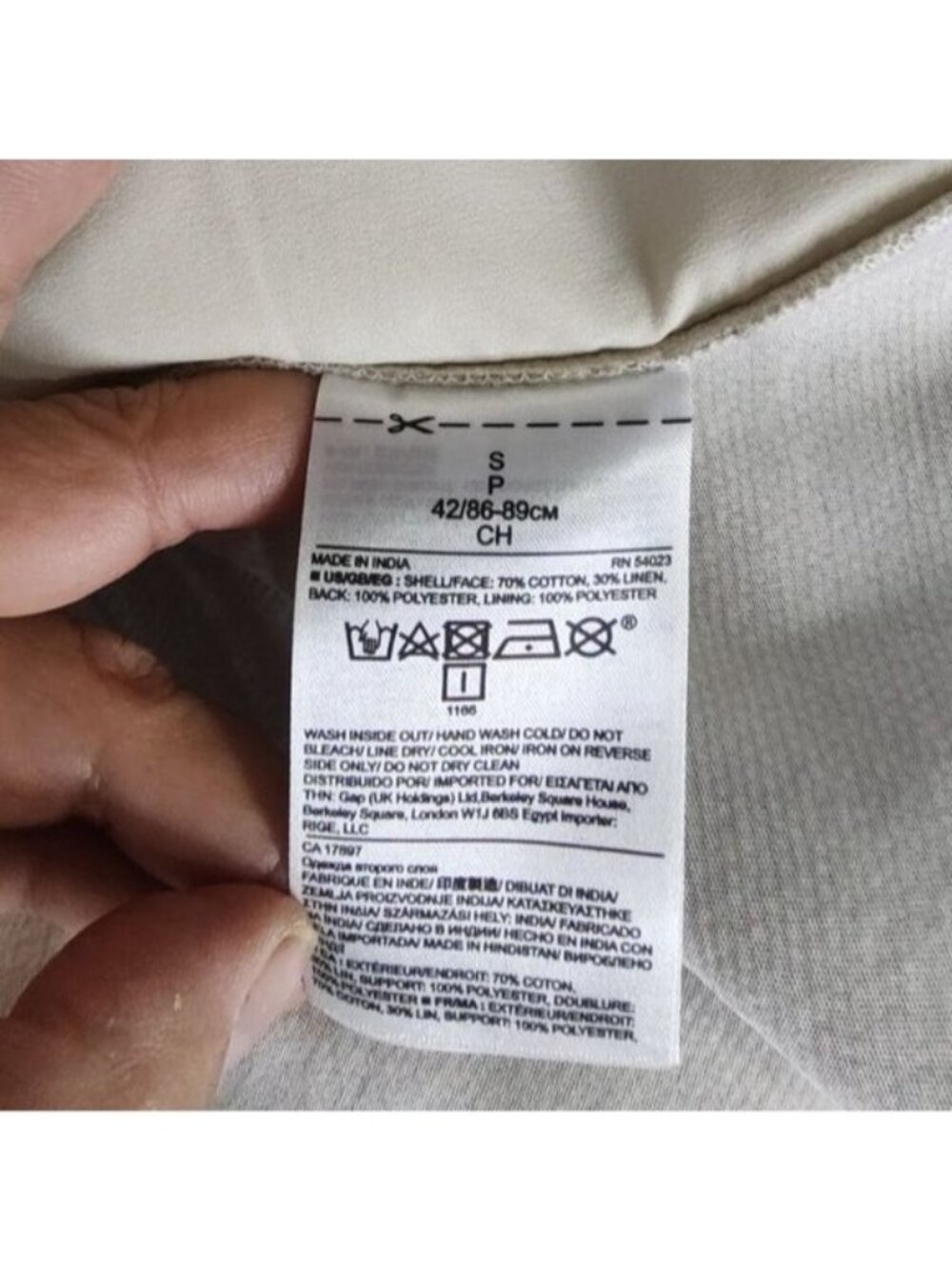 Banana Republic Embellished Linen & Cotton Structured Shell Top S - Picture 12 of 13